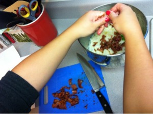 Adding in Bacon Bits and Pieces